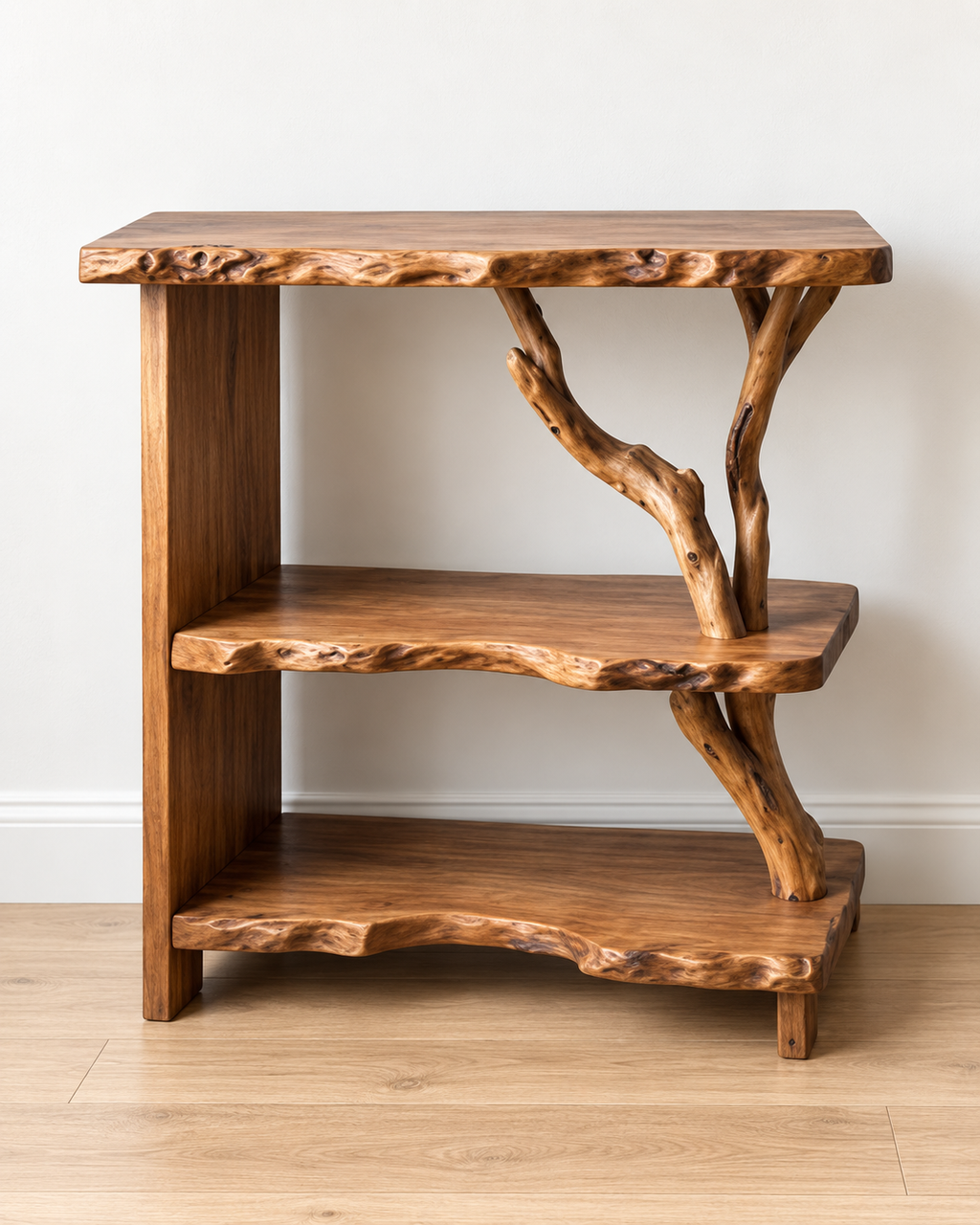 25-Inch Driftwood Corner Nightstand