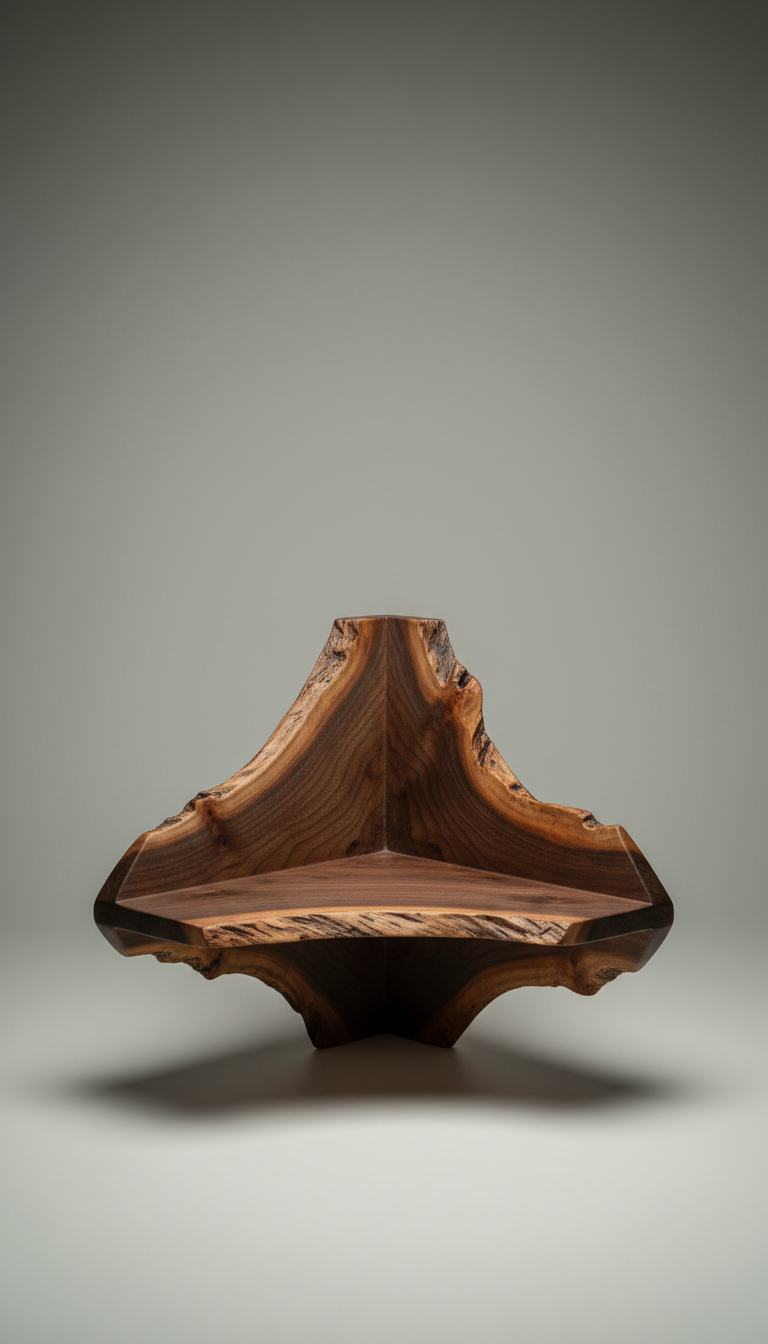 Artistic Corner Shelf Sculpted Maple