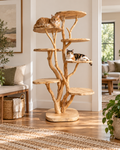 Large Freestanding Natural Branch Cat Tree Tower