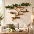 Large Live Edge Tree Branch Wall Shelf
