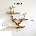 Natural Branch Floating Shelf – Live Edge Wood Wall Shelf