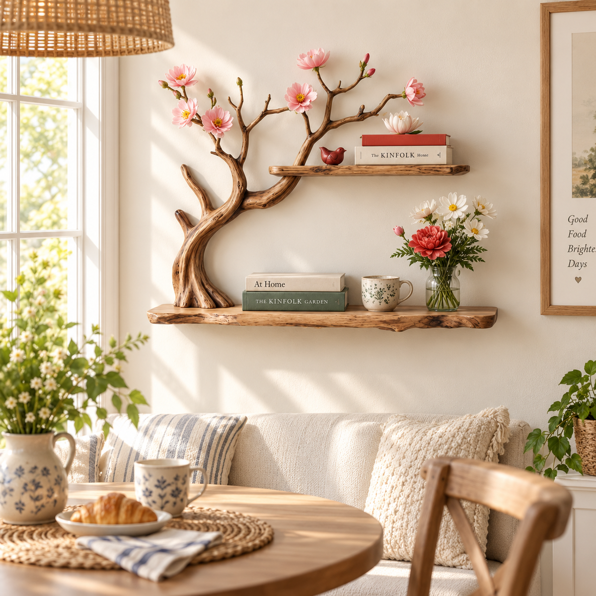 Organic Tree Branch Wall Shelf