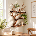 Rustic Driftwood Corner Wall Shelf
